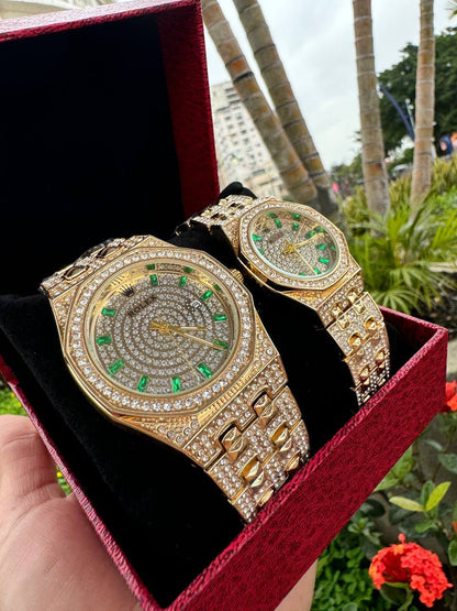 SET ROLEX  PAREJA DIAMANTADO 💎