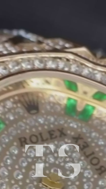 SET ROLEX  PAREJA DIAMANTADO 💎